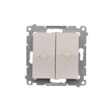 Simon 54 Przycisk roletowy 10A 250V szybkozłączka biały DZP1.01/11 KONTAKT