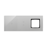 Simon 54 Touch Panel dotykowy S54 Touch 3 moduły 1 pole dotykowe + 2 pola dotykowe pionowe + 1 otwór na osprzęt S54 srebrna mgła DSTR3130/71 KONTAKT