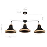 plafon Salma 3xE27 czarny MLP6297 Milagro