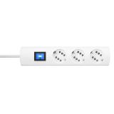 Listwa zasilająca DUOVERSAL plus 3=6, z wyłącznikiem, biały, 1,4 m H05VV-F 3G 1,5 mm2