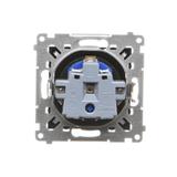 Simon 54 Gniazdo DATA z kluczem uprawniającym 16A z. śrub. czarny