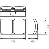 VG-Koala Gniazdo podwójne Z-ziemieniem (2x2P+Z) n/t IP44 białe Z-lapką białą VG 162-01 61.380 OPATÓW