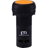 ECF-01-A - Przycisk kompaktowy z guzikiem krytym, 1NC, Pomarańczowy