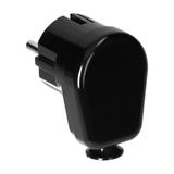 Wtyczka kątowa Uni-Schuko 16A, 230V, czarna