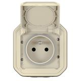 NOWE PLEXO - GNIAZDO 2P+Z ZACISKI AUTO KOMPLET NATYNKOWY 16 A - 250 V PIASKOWE 069776L LEGRAND