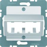 BERKER B.x Płytka centralna do 3 MINI-COM Module aluminium mat 14271404 HAGER