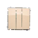 Simon Basic Łącznik potrójny z podświetleniem LED 10A 250V szybkozłączka beż BMW31L.01/12 KONTAKT