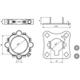 Zestaw montażowy Al/NIRO do rur fi 50 mm i czterech przewodów HVI light