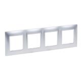 Niloe Selection - Ramka Poczwórna Aluminium 762014 LEGRAND