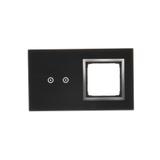 Simon 54 Touch Panel dotykowy S54 Touch 2 moduły 2 pola dotykowe poziome + 1 otwór na osprzęt S54 księżycowa lawa DSTR220/74 KONTAKT