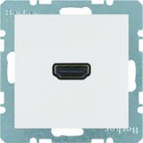 BERKER B.X/S.1 Gniazdo HDMI z przyłączem 90st biały 3315438989 HAGER