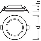 Oprawa DOWNLIGHT SLIM DN105 6W 3000K WT IP20
