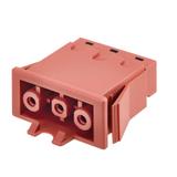 SIMON CONNECT Gniazdo żeńskie szybkozłacza 3-polowe; czerwony