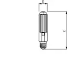 Żarówka LED 42,8W=100W 8000lm 2700K barwa ciepła LED SON-T UE M 8Klm 42,8W 727 E40 5 lat gw. PHILIPS