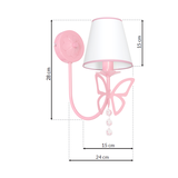 MILAGRO Kinkiet CHARLOTTE PINK 1xE14