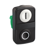 Harmony XB5 Główka przycisku podwójnego płaski/płaski biały/czarny z samopowrotem plastikowa