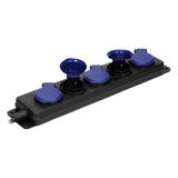Przedłużacz warsztatowy bryzgoszczelny IP44, 5 gniazda 2P+Z IP44, przewód gumowy, H05RR-F 3x1,5mm2,
