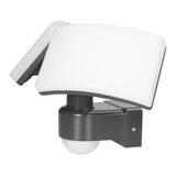 TOS DUO LED 2x20W podwójny naświetlacz ogrodowy z PIR, 2x1600lm, IP65, 4000K, PC, szary