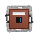 ICON Mechamizm gniazda pojedyncze USB typ A-A 3.0 terakota 63IGUSB-5 KARLIK