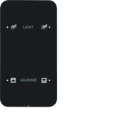 BERKER R.1 Sensor dotykowy podwójny konfigurowalny szkło czarny 75142165 HAGER