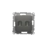 Simon 54 Gniazdo HDMI podwójne antracyt