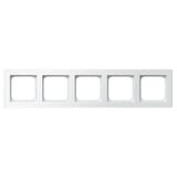 SONATA Ramka pięciokrotna - kolor biały