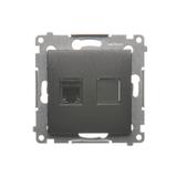 Simon 54 antracyt Gniazdo telefoniczne