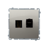 Simon Basic Gniazdo HDMI + RJ45 kat.6. satynowy BMGHRJ45.01/29 KONTAKT