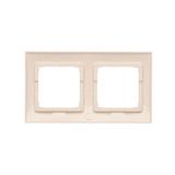 Simon 54 Premium Ramka 2-krotna PREMIUM do puszek karton-gips IP20 / IP44 kremowy DRK2/41 KONTAKT