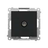 Simon 55 Gniazdo antenowe TV pojedyncze Do instalacji indywidualnych Czarny mat