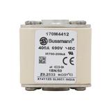 FUSE 400A 690V 1BN/50 AR UC Wkładka szybka 400A AC 690V rozmiar 1 53x69x51 mm aR IEC UL w 170M4412 E