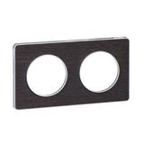 Odace Touch, ramka 2-krotna, podstawa aluminium, wenge