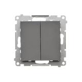 Simon 55 Przycisk zwierny poczwórny 10 AXm szybkozłączka Grafitowy mat