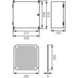 Obudowa z tworzywa 300x300x160mm z płytą montażową transparentna UNIbox Uni-0/T 43.00 OPATÓWEK
