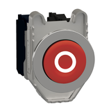 Harmony XB4 Przycisk wystający metal czerwony O30 samoczynny powrót oznaczony O 1 NO + 1 NC