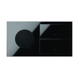 Simon 100 Panel 2-krotny IP44: 1 gniazdo+2 klawisze czarny