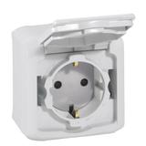 Forix IP44 Gniazdo Pojedyncze Z Uziemieniem Schuko 16A 250V Szare 782393 LEGRAND
