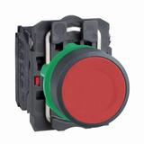 Harmony XB5 Przycisk płaski czerwony z samopowrotem bez oznaczenia plastikowy XB5AA45 Schneider