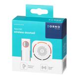 TULO DC , dzwonek bezprzewodowy bateryjny, learning system, 36 dźwięków, 150m, biały