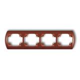 TREND Ramka pozioma poczwórna brązowy metalik