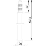 219/20 ST, UZIOMY SZPILKOWE STAND.1,5M 20M