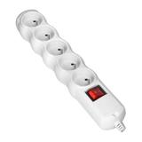 Rozgałęźnik wielogniazdowy 5x2P+Z z wyłącznikiem, biały OR-AE-13267/W ORNO