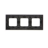 Simon 54 NATURE WMDZ-0130xS-083 Ramka 3-krotna Nature-Metal, INOX DARK, IP20/IP44. (IP44-należy zast DRN3/83 KONTAKT