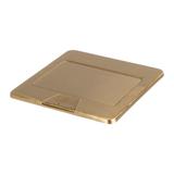 Puszka podłogowa POP-UP kwadratowa metalowa 1+1/2 x M45 / mosiądz BIURO+ 28306 KANLUX
