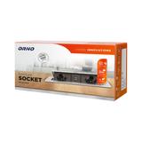 Gniazdo meblowe wpuszczane w blat z płaskim frezowanym rantem ładowarką USB i przewodem 3m 2x2P+Z OR