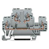 dwupiętrowa złączka diodowa 2,5 mm2 szara