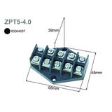 ZPT5-4.0 ,  Płytka odgałęźna serii ZPT, 4,0 mm2, 5 torów, czarny