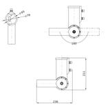 Adapter do oprawy ECO AREA 48/60 ADJUST ANGLE ADPT GR