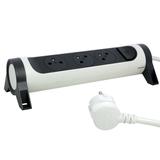 PRZEDŁUŻACZ PREMIUM, OBROTOWY, 3X2P+Z, Z PRZEWODEM 1.5 METRA 3X1.0 MM2 - BIAŁY/GRAFITOWY, Legrand