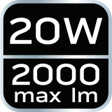Latarka czołowa akumulatorowo/bateryjna USB 2000 lm